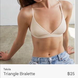 NWOT Aritzia Talula Triangle Bralette in Denude